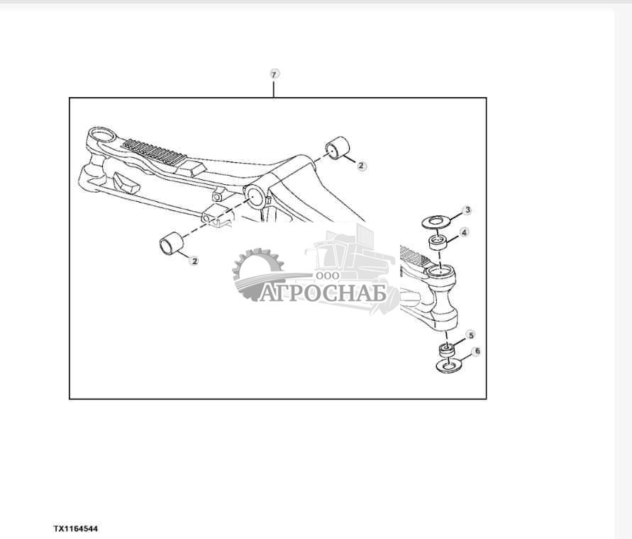 Корпус стандартного переднего моста без MFWD 